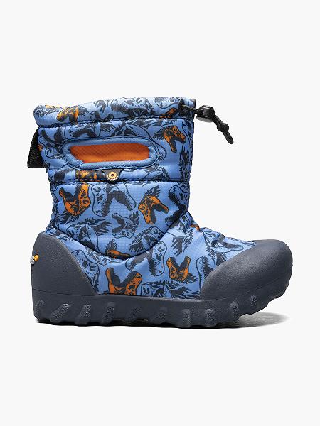 BOGS Boots Deutschland - B-Moc Snow Cool Dinos Winterstiefel Kinder Blau Multi DE28560